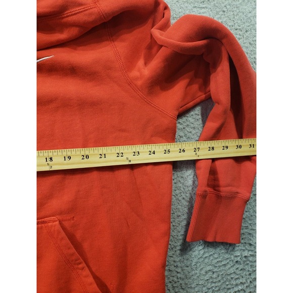 Nike Hoodie Men's XL Extra Large Red Fleece Pullover Center Check Sweatshirt - Picture 5 of 11